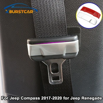 Xburstcar 2 buc/Set ABS Cromat Catarama Centurii de siguranță Decor Garnitura Capac Autocolante pentru Jeep Compass 2017 -2020 pentru Jeep Renegade