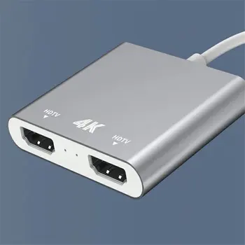 Adaptor USB de C la HDMI dual 4K @60hz practice convertor de înaltă viteză durabil portabil Dual Monitor adaptoare