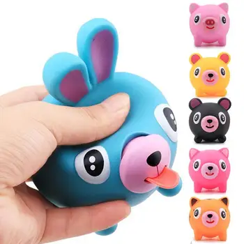 Creative Drăguț Animal Tipa Cu Limba Scoasă De Eliberare De Stres Jucărie Vocal Papusa Decompresie Jucărie Cadou Minunat Pentru Copilul
