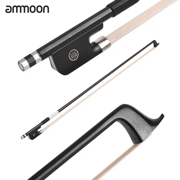 Ammoon Violoncel 4/4 Arc Violoncel Arc Bine Echilibrat Fibra de Carbon Băț Rotund Broasca Abanos Alb Cal Violoncel Piese & Accesorii