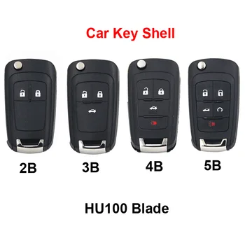 HKOBDII 2/3/3+1/4+1 Butoane cu șuruburi cu Logo Flip Pliere Cheie de la Distanță Shell Caz pentru Chevrolet Aveo Cruze Camaro Scânteie Volt