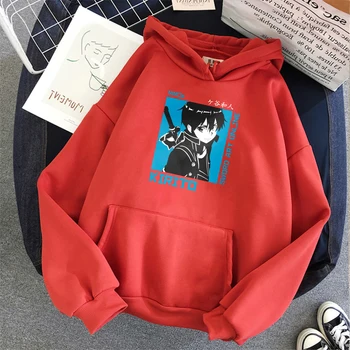 Iarna Sabie de Arta On - line- Kirito Hanorace negre supradimensionate, haine Tricoul topuri haine Hanorac cu Maneci Hoody Imprimare Harajuku