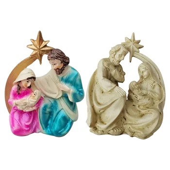 Statuia Nașterii Ornament Rășină Figurina Cadou de Crăciun Decor Acasă durabil de înaltă calitate rășină de Crăciun clasice cadou Perfect