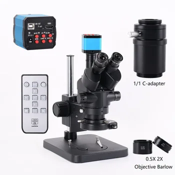 3.5 X-90X Microscop Trinocular 1400W Stereo Microscop Kit HDMI USB Microscop Camera + 144 LED și Suport pentru PCB de Reparare