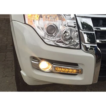 Masina Intermitent 1 Pereche Pentru Mitsubishi Pajero Montero 2016 2017 2018 Lumina de zi cu LED-uri Auto DRL Lumini de Zi de Funcționare a lămpii de ceață capac