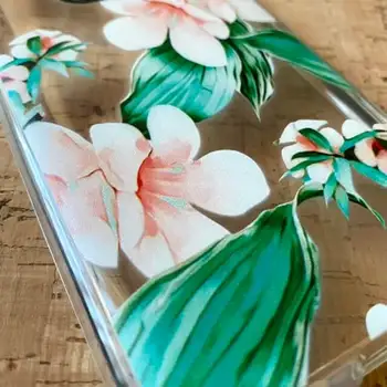 Husa silicon cu model pentru Xiaomi Redmi Nota 9 flori albe