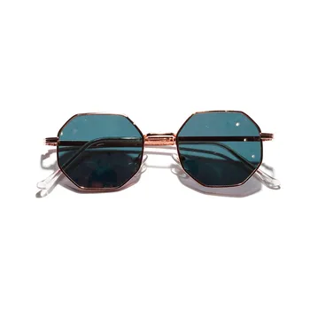 Noul Poligon Mici ochelari de Soare Femei Retro de Metal Rotund Ochelari de Soare Barbati de Brand Designer de Hexagon Ochelari de soare UV400 5514