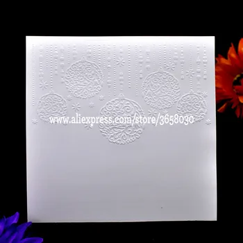 De crăciun Iluminat Stea Minge de Plastic Relief Folder Pentru Album DIY Album Instrument Card de Plastic Șablon 15.3x15.3cm 8071027