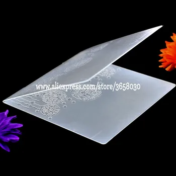 De crăciun Iluminat Stea Minge de Plastic Relief Folder Pentru Album DIY Album Instrument Card de Plastic Șablon 15.3x15.3cm 8071027
