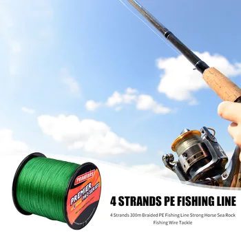 4 Fire 300M de Pescuit linie de Pescuit Multifilament din Fibra Firului de Pescuit Wire Rope Tackle Accesorii Verde