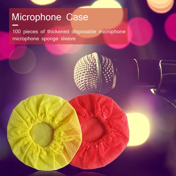 50 de Perechi de Unică folosință Microfon Huse Universale Non-Țesute Mic Capace de Protecție Microfon Parbriz Capac Tampoane pentru KTV Karaoke