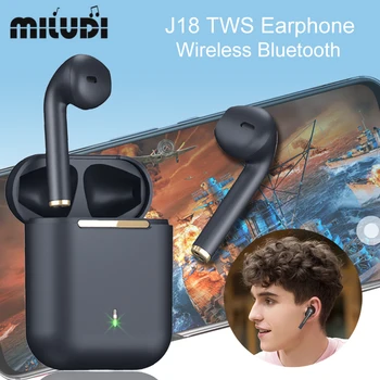 TWS J18 Mini Bluetooth Căști fără fir, Căști Muzică HiFI-Sunet de Control Tactil Pentru Iphone, Huawei, Xiaomi Auriculares Bluetooth