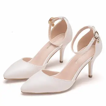 Cristal Regina Pantofi de Femeie Primăvară 7cm Pantofi cu Tocuri de sex Feminin Subțire Tocuri inalte Pantofi pentru Femei Vara Sandale Pompe