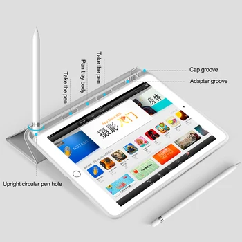 Creion de Caz Pentru iPad Air 3 10.5 inch 2019 7 10.2 8-2020 10.9 Aer 4 Mini 5 Smart Cover a 6-a generație 9.7 Pro 11 Funda