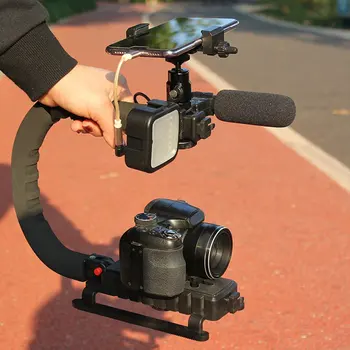 În formă de U Pliabile Dv Stand Camera Single Lens Reflex aparat de Fotografiat Slide Următoarele Mână Stabilizator Abs Suport