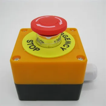 Ciuperci roșu Capac de Plastic Coajă DPST Oprire de Urgență Împingeți Butonul Comutator AC660V 10A Echipamente de Ridicare Lift Blocare e-stop