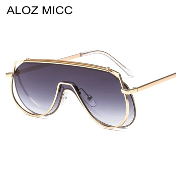 ALOZ MICC Unul Nou Piese de ochelari de Soare pentru Femei Brand Designer Supradimensionate Pătrat Ochelari de Soare pentru Bărbați de Înaltă Calitate de Metal Ochelari de vedere Q611