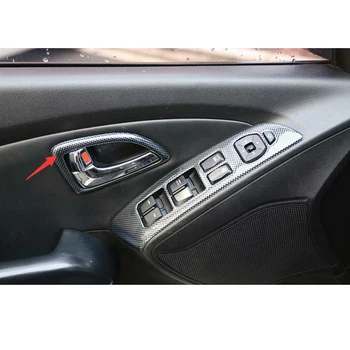 JXKaFa Pentru Hyundai IX35 2010-Auto Interior Mâner de Ușă Cadru Autocolante Auto Accesorii din Fibra de Carbon ABS
