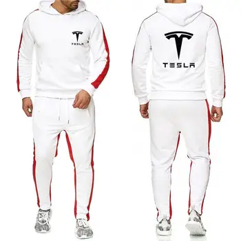 2020 noua Moda Bărbați Hoodie Tesla Masina Logo-ul de imprimare de Primavara Toamna HipHop Casual Tricou de Bumbac de înaltă calitate, Sport