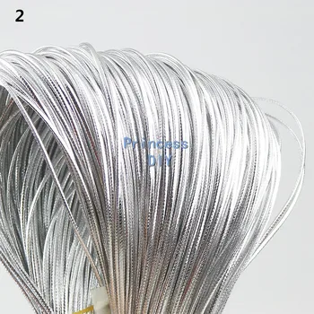 20M/Mulțime de Bijuterii a Face Găsirea de 2mm de Argint, Snur Piele Șir PU Faux din Piele Părtinire DIY HairBow Colier Chocker Accesorii Tapiterie