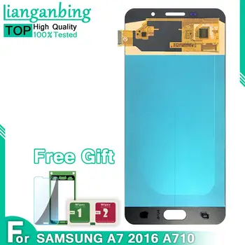 Noul Super AMOLED LCD A7 2016 A710 A7100 A710F A710M Display Testat de Lucru Ecran Tactil de Asamblare Pentru Samsung Galaxy A710