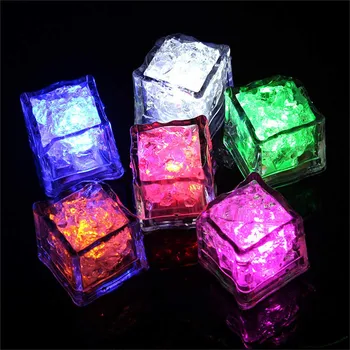 48 Piese CONDUS Cuburi de Gheata de Lumină LED-uri Multicolore Senzor Lichid Cuburi de Gheata Lampă cu LED-uri Strălucire de Lumină pentru Bar, Club, Petrecere de Nunta Sampanie