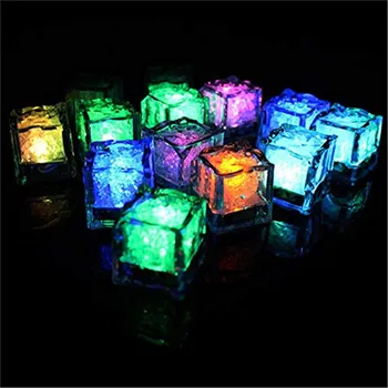 48 Piese CONDUS Cuburi de Gheata de Lumină LED-uri Multicolore Senzor Lichid Cuburi de Gheata Lampă cu LED-uri Strălucire de Lumină pentru Bar, Club, Petrecere de Nunta Sampanie