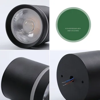 Estompat Cilindru Spoturi cu LED-uri 10W 12W 15W LED COB Tavan Lumini la fața Locului AC85~265V Fundal cu LED-uri Lămpi de Iluminat Interior