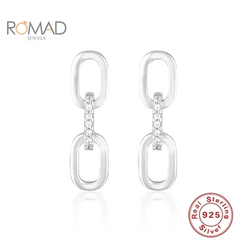 ROMAD Argint 925 Personalitate Cercei cu Diamante de Moda pentru Femei Bijuterii 2020 Nouă Geometrie la Modă, Cercei Pendientes