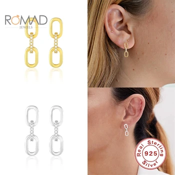 ROMAD Argint 925 Personalitate Cercei cu Diamante de Moda pentru Femei Bijuterii 2020 Nouă Geometrie la Modă, Cercei Pendientes