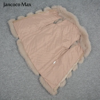 Jancoco Max 2019 Nou Blană De Vulpe Vesta Lunga De Toamna Iarna Cald 6 Rânduri Gilet Pentru Femei Casual Moale Vesta De Calitate Superioară S7167