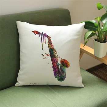 Tambur, Chitară, Saxofon Bomboane de Culoare Instrument Muzical decorativ față de pernă Canapea Pernă Scaun Auto acasă decorare camera cadou