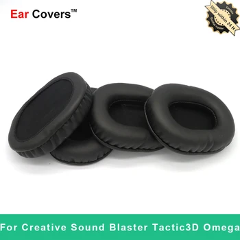 Tampoane pentru urechi Pentru Creative Sound Blaster Tactic3D Omega Căști Tampoanele de Înlocuire Cască Ureche Pad din Piele PU Burete Spuma