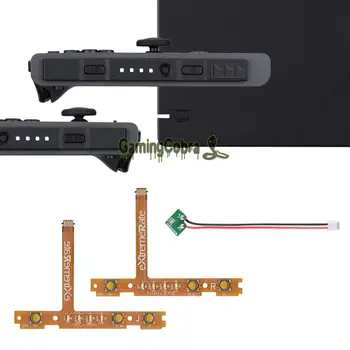 Alb rece Licurici LED Kit de Tuning pentru NS Comutator Joycons Doc NS Joycon SL SR Butoane Panglică Cablu Flex Indica LED-uri de Putere