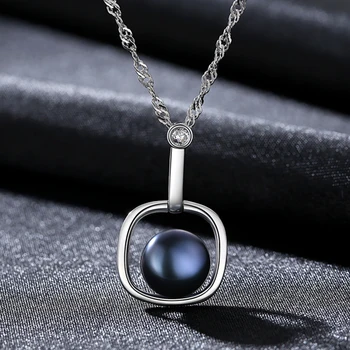 Black Pearl Set De Bijuterii Naturale De Apă Dulce Pearl Colier Cercei Stud Argint 925 Bijuterii Pentru Femei