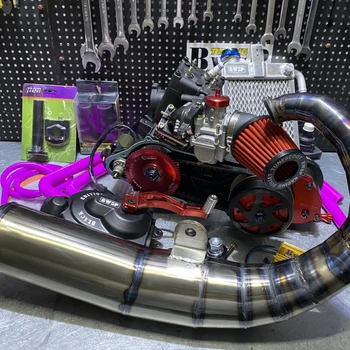Motor 125cc DIO AF18 AF27 Complete a Apei de Răcire de Tuning Big Bore 54mm Cotit +3mm Variator 96mm Țeavă de Eșapament Dio50