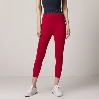 Femei Yoga Pant Elastic Sport Jambiere Slim Crop Codrin 3/4 Funcționare Trunchiate Pantaloni Femme Capri Pantaloni Skinny Dans De Fitness Colanti