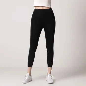 Femei Yoga Pant Elastic Sport Jambiere Slim Crop Codrin 3/4 Funcționare Trunchiate Pantaloni Femme Capri Pantaloni Skinny Dans De Fitness Colanti
