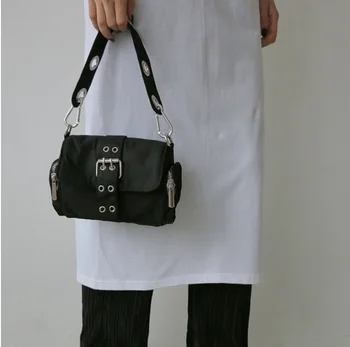 Cele mai noi moda femei sac de mici lambouri de moda de sex feminin geanta cross body nailon negru fata casual de umar messenger geanta casual uyii92