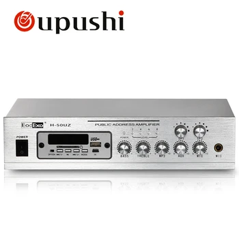 Oupushi 2 Zona PA Bluetooth Amplificator de 50W Utilizarea Acasă Mini Mixer USB Amplificator Cu Boxe de Tavan, de Perete Vorbitor, Vorbitor Rock