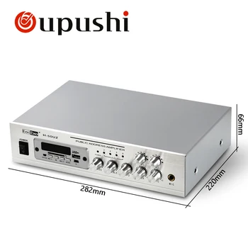 Oupushi 2 Zona PA Bluetooth Amplificator de 50W Utilizarea Acasă Mini Mixer USB Amplificator Cu Boxe de Tavan, de Perete Vorbitor, Vorbitor Rock