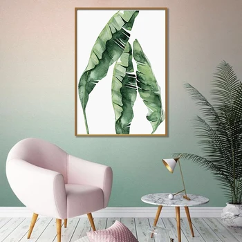 Minimalist Frunzele Plantelor Panza Poster De Perete De Arta De Imprimare Pictura Nordică Decorative De Imagine Scandinav Modern Living Decorul Camerei