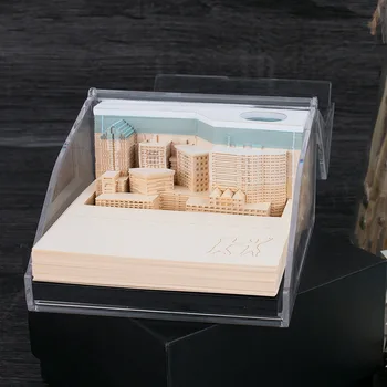 Personalizate de design Drăguț Nota Scris Clădire Noutate Stick 3D Notă de Lipicios Tampoane Memo