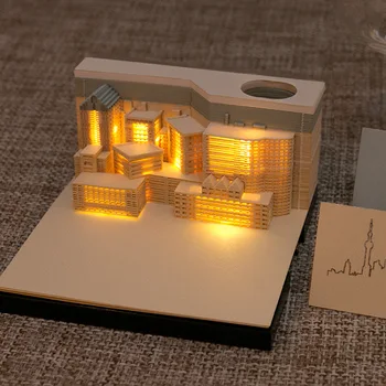 Personalizate de design Drăguț Nota Scris Clădire Noutate Stick 3D Notă de Lipicios Tampoane Memo