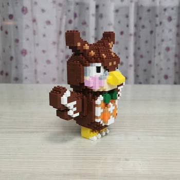 SC 4010-08 Joc Animal Crossing Bufniță Pasăre dă înainte cu povești de Companie Model 3D DIY Mini Diamond Blocuri Caramizi de constructie de Jucarie pentru Copii fără Cutie