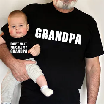 Îmi Place Bunicul și Nepotul Familiei de Potrivire Haine Negru T-shirt cu Maneci Scurte Potrivire Familia Utilaje