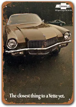 1971 Camaro vs Corvette-ul de Mașini de Epocă Tin Semne, Sisoso Plăci Metalice Poster Bar Peștera Retro de Perete Decor 12x16 inch
