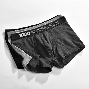 Boxer Barbati Lenjerie de corp pentru Bărbați Chiloți de Bumbac Pur Masculin Bărbați Chiloți pantaloni Scurți Confortabil Lenjerie de corp Solid boxeri 3pcs/Lot