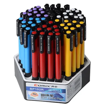 30 sau 60pcs/set Gros de Plastic, Pix Albastru Cerneală Ieftine Apăsați Pix 0.7 Mm Classic Ball-point Pen Școală de Aprovizionare