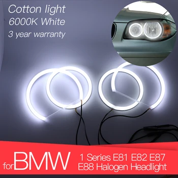 3 Ani de Garanție Inalta Calitate cu LED-uri Angel Eyes Kit de Bumbac Alb Inel pentru BMW Seria 1 E81 E82 E87 E88 Faruri cu Halogen